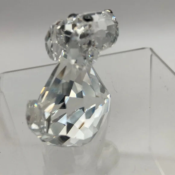 Swarovski Crystal Dog Figurine On Mirror Base - Picture 12 of 12